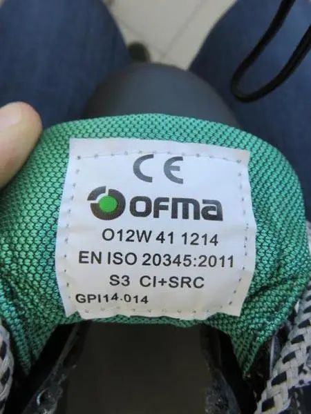 Photo de l’avis officiel: Ofma Odin Bottes de sécurité — risque: Risque chimique