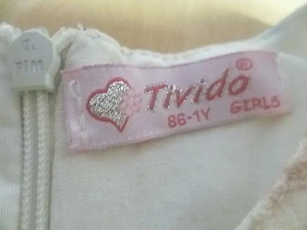 Photo de l’avis officiel: Tivido Robe d’enfant — risque: Étouffement & Blessures