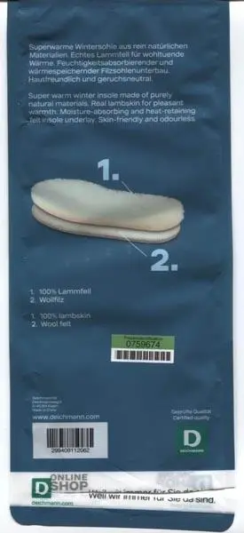 Photo de l’avis officiel: Deichmann Alaska Semelles en peau d’agneau — risque: Risque chimique