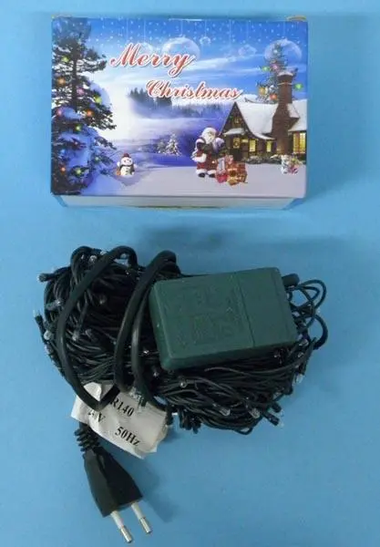 Foto do aviso oficial: Merry Christmas Corrente de iluminação — risco: Queimaduras & Choque elétrico (A12/0593/15)