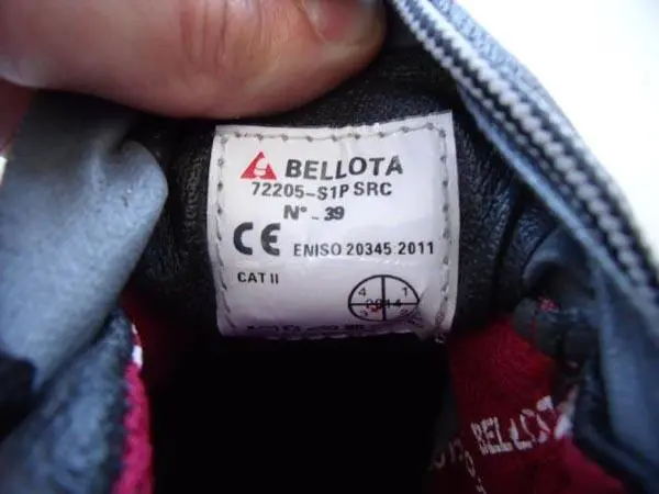 Photo de l’avis officiel: Bellota Bottes de sécurité — risque: Risque chimique (A12/0649/15)