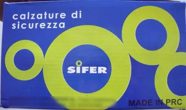 Foto dell’avviso ufficiale: SIFER Scarpe di sicurezza — rischio: Rischio chimico