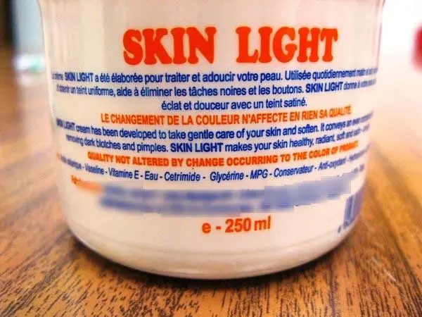 Photo de l’avis officiel: Skin Light Produit d’éclaircissement de la peau — risque: Risque chimique