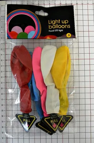 Foto dell’avviso ufficiale: Light up Balloons Palloncini — rischio: Rischio chimico
