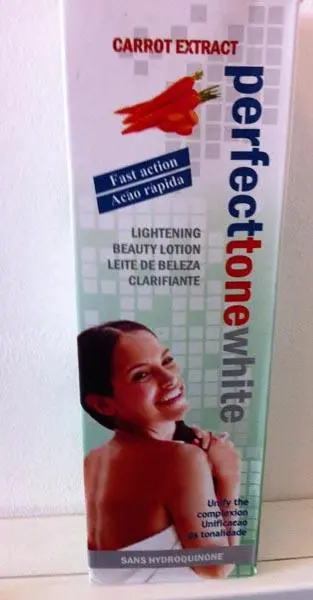 Foto aus der offiziellen Meldung: Babardos PerfectToneWhite -  Lightening Beauty Lotion Hautaufhellungsprodukt — Risiko: Chemikalie