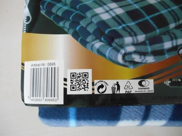 Photo from the official notice: Azu Fleecedecke mit Heizfunktion fleece blanket with heating function — chemical & environment risk