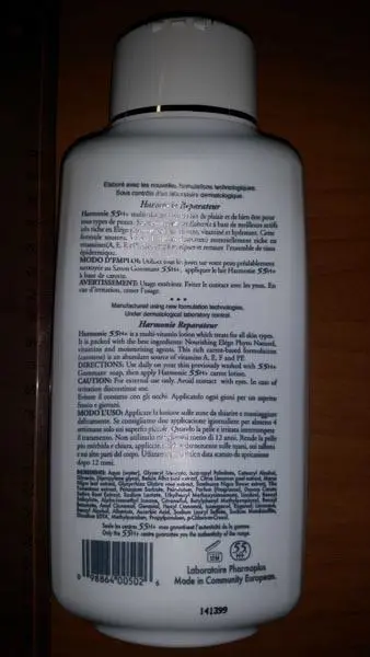 Photo de l’avis officiel: Laboratoire Pharmaplus 55H+ Paris - Harmonie Reparateur Produit d’éclaircissement de la peau — risque: Risque chimique