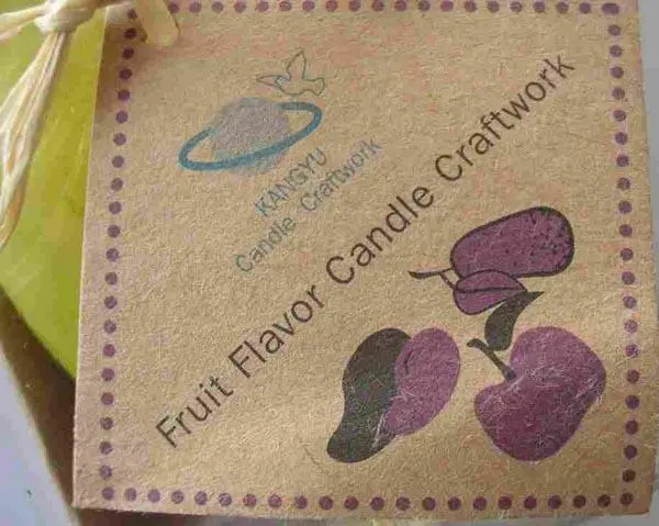 Foto aus der offiziellen Meldung: Kangyu Candle Craftwork Fruit Flavor Candle Craftwork Dekorative Kerzen — Risiko: Ersticken