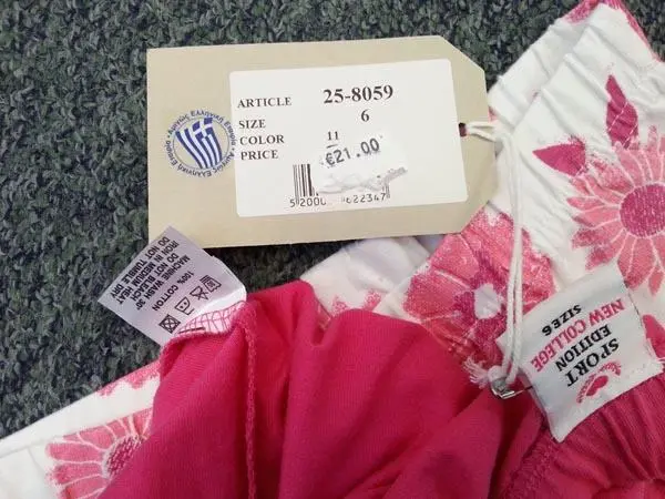 Foto do aviso oficial: New College Sport edition Conjunto de roupas para meninas — risco: Estrangulamento