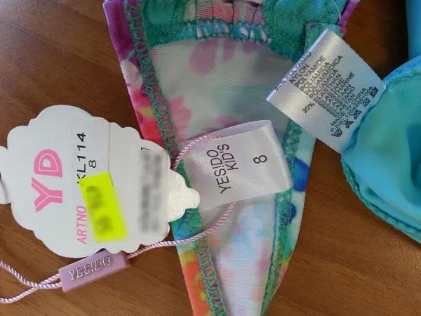 Photo de l’avis officiel: YES! DO KID'S (YES!DO) Bikini des filles — risque: Blessures (A12/0845/15)