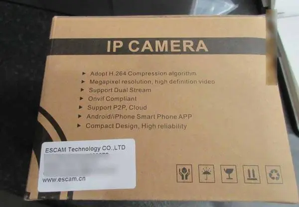 Photo from the official notice: Escam IP Camera security camera — electric shock & fire risk