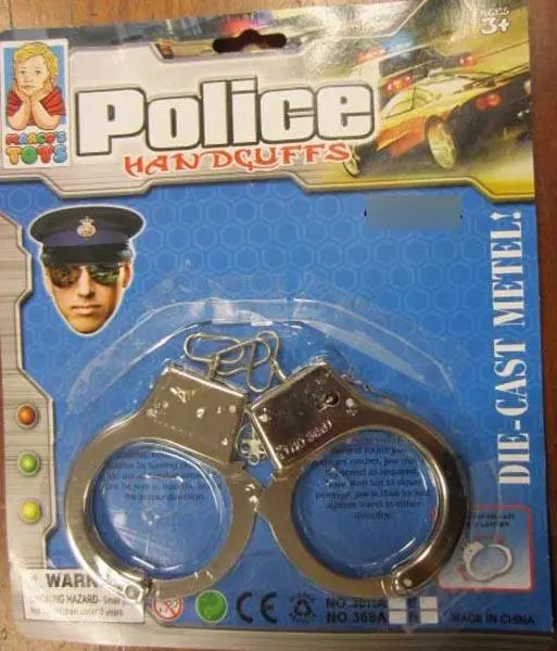 Photo de l’avis officiel: Marco's Toys Police HANDCUFFS Menottes de jouet — risque: Blessures
