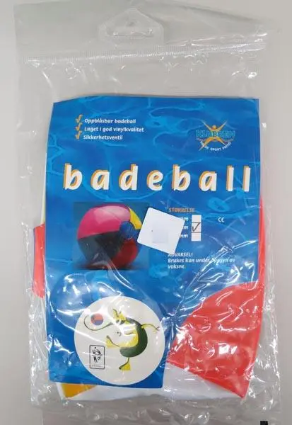 Photo de l’avis officiel: Klubben Helse Sport Fritid Badeball Boule gonflable — risque: Risque chimique