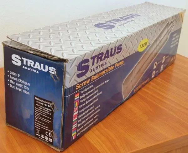 Foto uit de officiële melding: Straus Austria Screw Submersible Pump/ Mélykútszivattyú Dompelpomp — risico: Elektrische schok