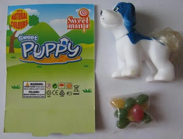 Foto do aviso oficial: Sweet Manja Sweet Puppy with natural colours Brinquedo com doces — risco: Químico