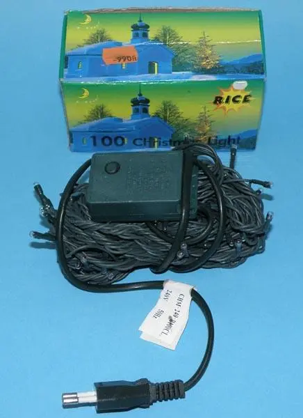 Photo from the official notice: RICE 100 Christmas Light lighting chain — electric shock & fire risk