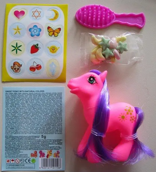 Foto do aviso oficial: Sweet Manja Sweet Pony with Natural Colors Pónei de brinquedo de plástico — risco: Químico