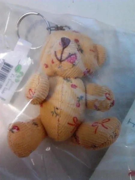 Photo from the official notice: LA SOURIS VERTE teddy bear key-ring — choking risk