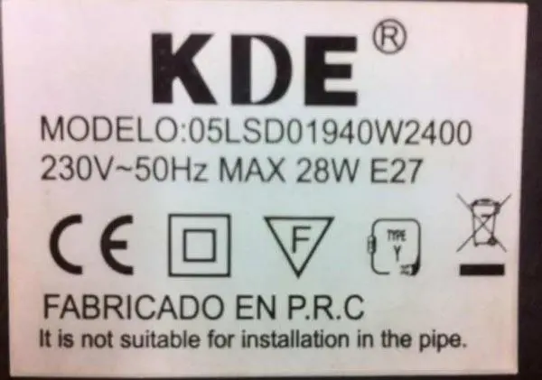 Photo de l’avis officiel: Kde Lampe à clipsage — risque: Brûlures