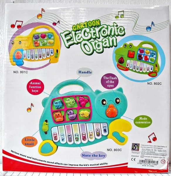 Foto dell’avviso ufficiale: NaFeng Toys Cartoon Electronic Organ Giocattolo musicale — rischio: Ostruzione delle vie aeree