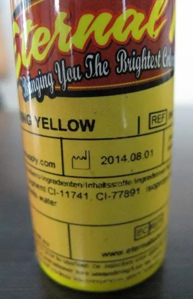Foto dell’avviso ufficiale: Eternal Ink Lightning Yellow Inchiostro del tatuaggio — rischio: Rischio chimico (A12/1262/15)