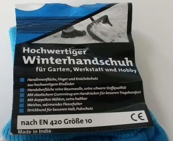 Zdjęcie z oficjalnego zgłoszenia: Nordio Hochwertiger Winterhandschuh - für Garten, Werkstatt und Hobby Rękawice robocze — ryzyko: Chemiczne