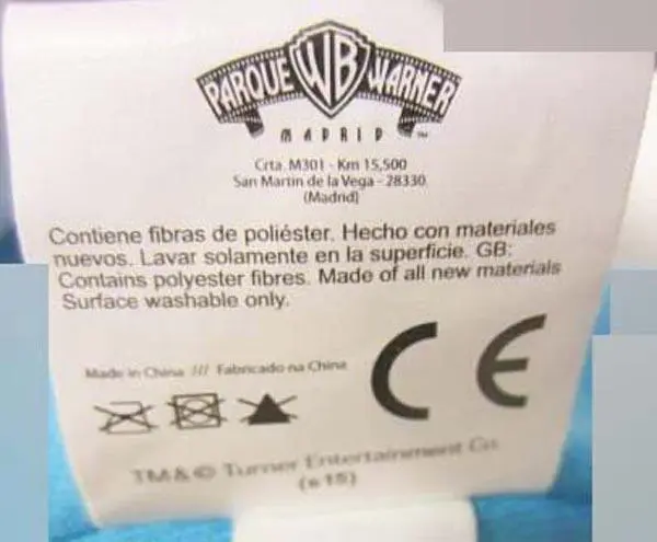 Photo de l’avis officiel: Warner Bros. The Looney Tunes Show, Tom and Jerry Jouets souples — risque: Étouffement