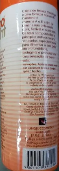 Foto aus der offiziellen Meldung: Caro Light Lait de Beauté éclaircissant - Lightening beauty lotion Produkt zur Aufhellung der Haut — Risiko: Chemikalie