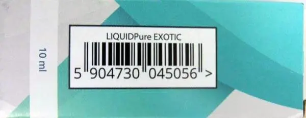 Photo de l’avis officiel: LIQUIDPure EXOTIC Liquide pour cigarettes électroniques — risque: Risque chimique