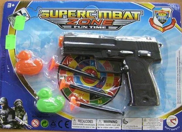 Photo de l’avis officiel: SUPERCMBAT ZONE - Fun Time Pistolet à jouets — risque: Étouffement