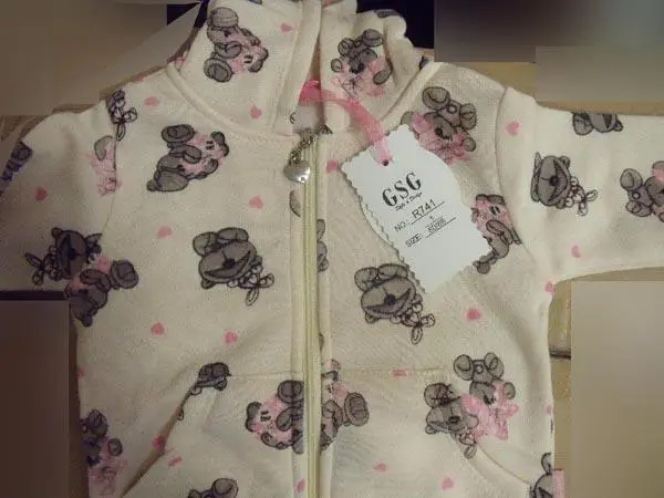 Photo from the official notice: GSG babies' clothing set — choking risk