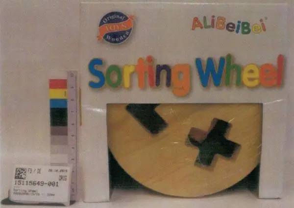 Photo de l’avis officiel: Alibeibei Sorting Wheel Jouet d’activité — risque: Étouffement
