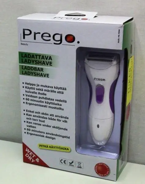 Foto do aviso oficial: Prego Ladattava ladyshave Navalha elétrica — risco: Choque elétrico