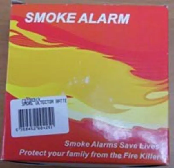Foto aus der offiziellen Meldung: Smoke Alarm Rauchmelder — Risiko: Feuer