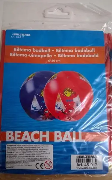 Photo from the official notice: Biltema Beach ball — environment risk