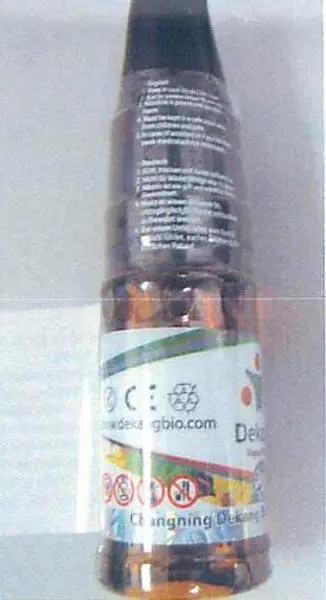 Photo de l’avis officiel: Dekang Liquide pour cigarettes électroniques — risque: Risque chimique