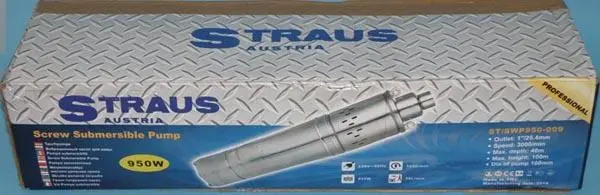 Foto uit de officiële melding: Straus Austria Screw Submersible Pump / Merülőszivattyú Dompelpomp — risico: Elektrische schok