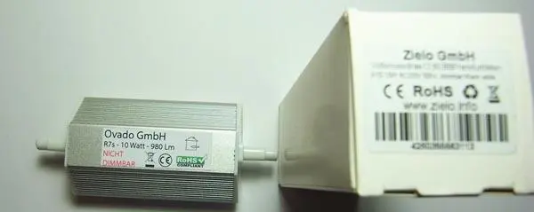 Foto do aviso oficial: Ovado / Zielo Lâmpada LED — risco: Choque elétrico & Ambiente
