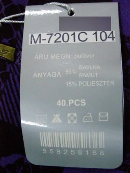Photo from the official notice: H&amp;S children’s sweatshirt — strangulation risk (A12/1588/15)