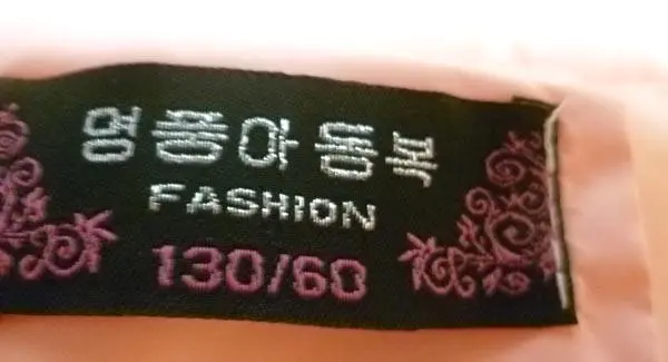 Foto uit de officiële melding: Fashion Kinderjasje — risico: Verwonding