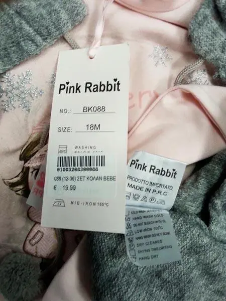 Photo de l’avis officiel: Pink Rabbit Tenue des filles — risque: Etranglement
