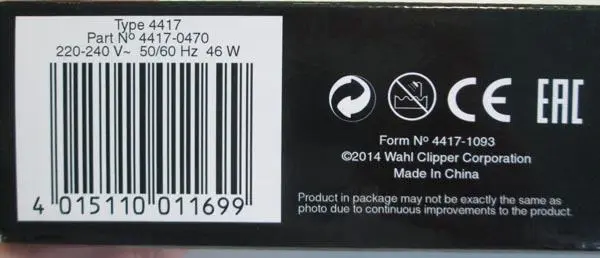 Foto aus der offiziellen Meldung: WAHL PROFESSIONAL Professional Ceramic Hair Straightener Haarstraffungsmittel — Risiko: Umwelt
