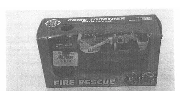 Photo from the official notice: FIRE RESCUE toy fire engine — environment risk