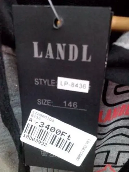 Foto do aviso oficial: Landl Conjunto de roupas para putos — risco: Ferimentos & Estrangulamento