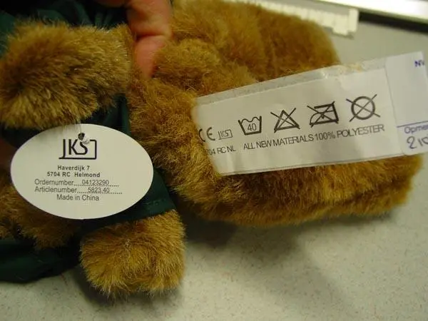 Foto aus der offiziellen Meldung: JKS Plüschspielzeug — Risiko: Ersticken