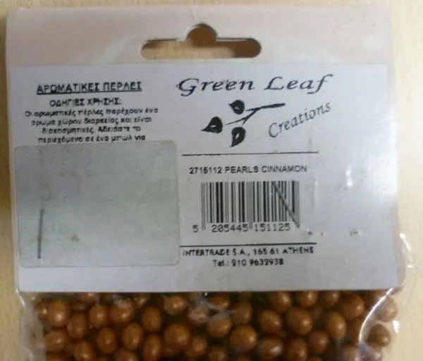 Foto do aviso oficial: Celestial Sense, Green Leaf Creations (2. model) Pot Pourri Pearls Pérolas aromáticas — risco: Engasgamento