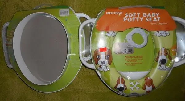 Foto do aviso oficial: RONGYI Soft Baby Potty Seat, Beautiful Beginnings Coxia de casa de banho de plástico para crianças — risco: Químico