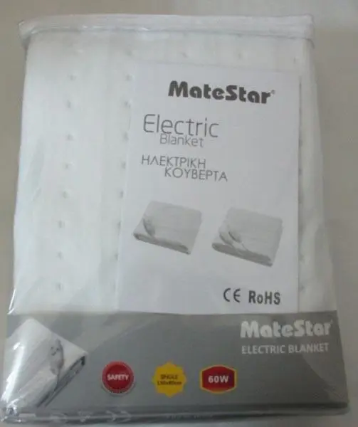 Photo de l’avis officiel: Matestar Electric Blanket Couverture électrique — risque: Risque sanitaire/autre