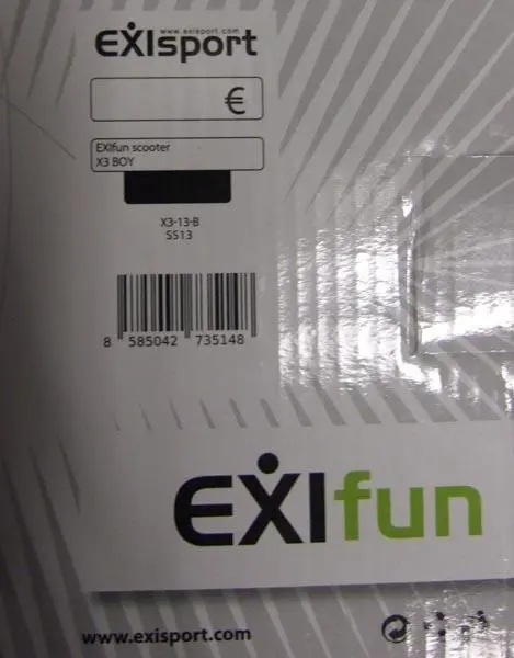 Foto aus der offiziellen Meldung: EXIfun / EXIsport X3 SCOOTER Kickroller — Risiko: Verletzungen
