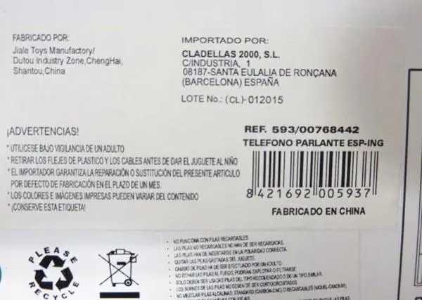 Foto do aviso oficial: Intellect Toy Study Telephone Telefone do brinquedo — risco: Engasgamento